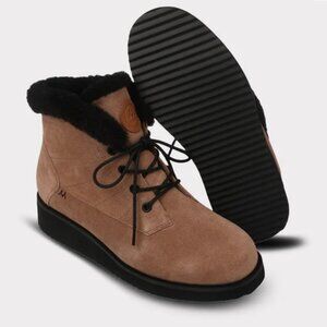 MYKOS Demi Women's BROWN/BLACK  Lace-Up Wedge Boot (1.5")   MW 2531